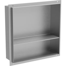 Mexen X-Wall-NR zapustená polica bez obruby s poličkou 30 x 30 cm, inox - 1911303010S