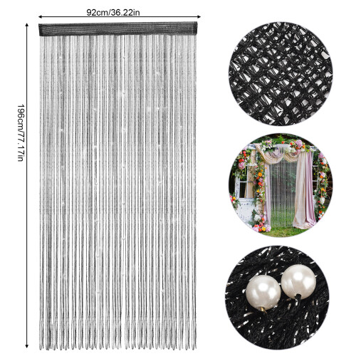 Türperlenvorhang Modell 200 g 1x2m Naturfarbe 1