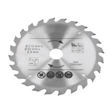 Kreissägeblatt Hartmetall für Holzarbeiten, Gehrungstischsägen, Holz- und Kunststoffschnitt, 8‑1/4 Zoll, 210X24TX30