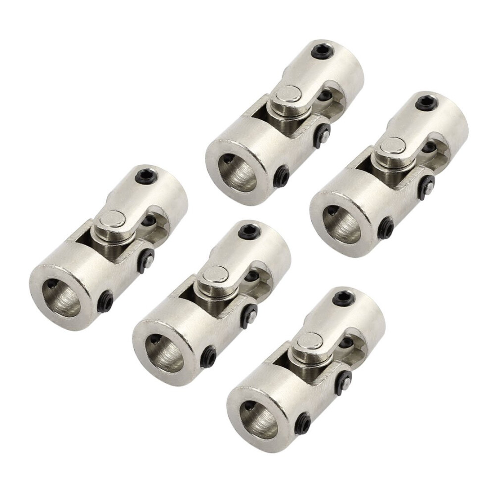 8.0Mm Rotatable Universal Metal U Joint Coupler 5Pcs Inner Diameter For 8Mm Applications Silver 6276012492018