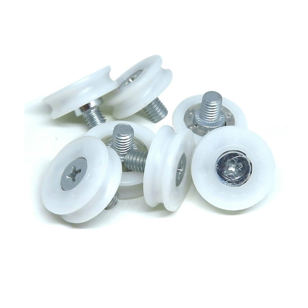 22Mm U Shape Groove Drawer Track Wheel Runner Guide Rollers 10Pcs Pom Nylon Mute Pulley Du22 C2l8w7m6 C6l8w7m68 6947110181011