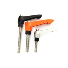 304 Stainless Steel M10 M12 M14 M16 Clamping Lever Adjustable Handle Locking Knob Bolt Screw Orange M14 X 30