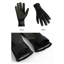 3mm Organic Fiber Dive Gloves, Cut & Stab Resistant, S-XL Black