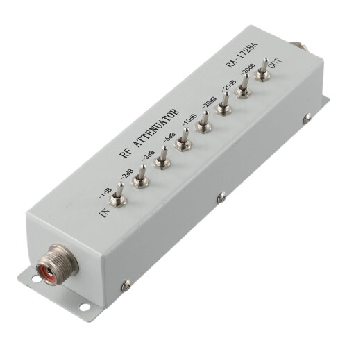 0-82DB Variable Step Attenuator 50 Ohm for Ham Radio Transmitter 0.25W Metal Tool Accessories