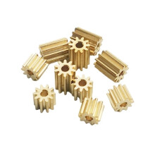 102A Metal Copper Gears 10 Tooth 1.95mm Shaft Hole 2mm Axis Motor Spindle Pinion Wheel Height 5mm 8mm (10PCS H8mm H5mm)