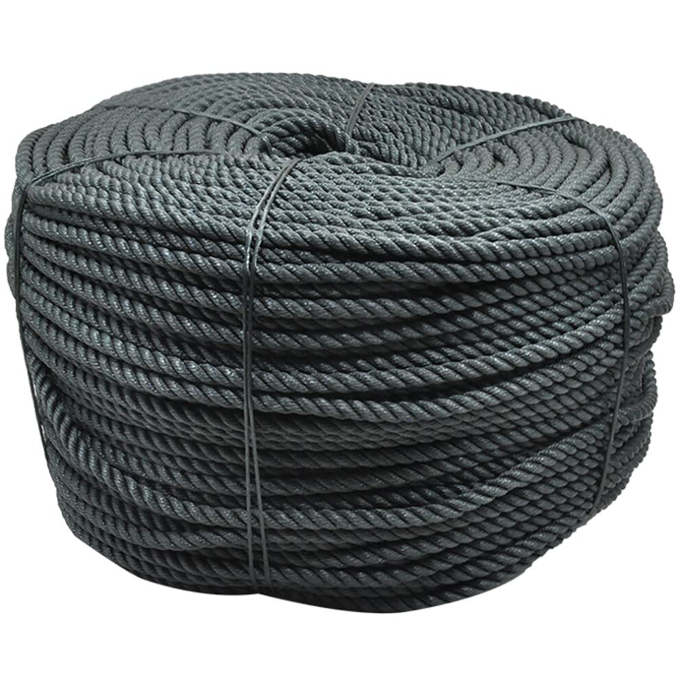 Dark Green Nylon Plastic Braided Rope 8mm x 20m for Outdoor Clothesline, Truck Bundling, and Camping-image-OPC-PJNNVPN-NEW