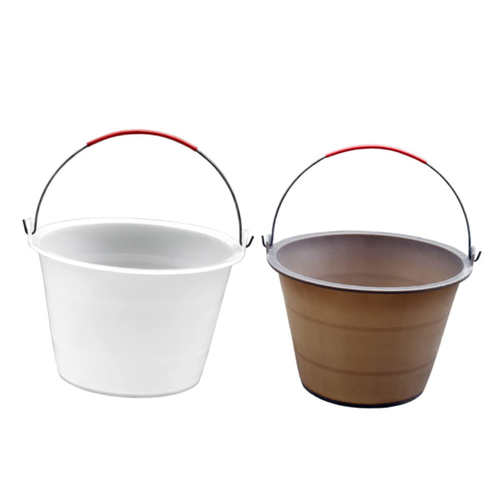 Heavy Duty Plastic Storage Bucket Set - Thickened Cement Buckets For Construction, Mud, And Trash Disposal, Multi-Functional Use 6493810693700