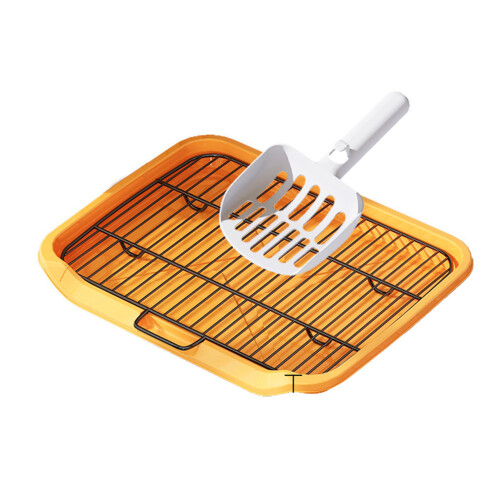 Dog Potty Tray Flat Plate Type Spill Proof Large