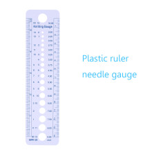 Plastic Knitting Needle Gauge Ruler Inch cm Sewing