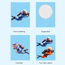 Durable Fish Tank Landscape Decoration: Miniature Diver Figure Small Size