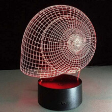 Kunst Nachtlicht Schneckenhaus Lampe Visuelles Nachtlicht LED Illusion Schlafzimmerlampe USB Tischlampe Farbe Ch
