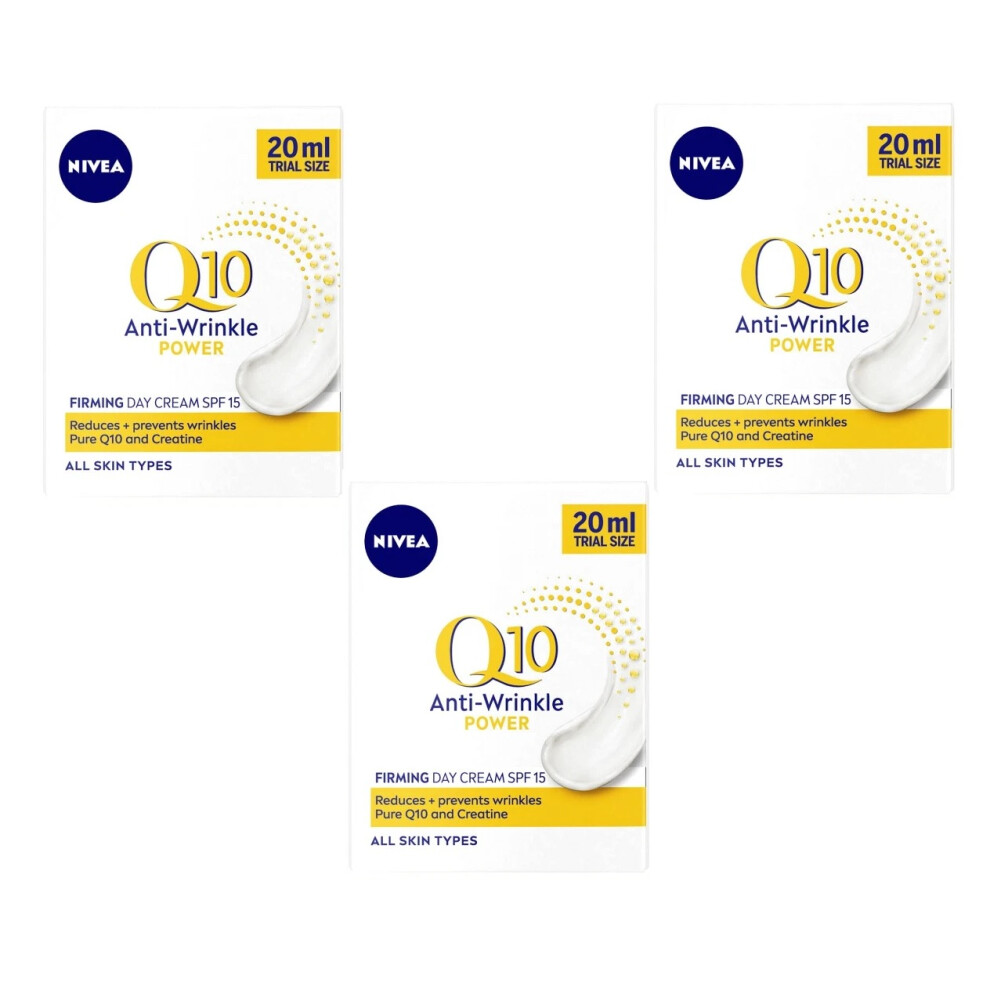X3 NIVEA Q10 Anti-Wrinkle Power SPF 15 Firming Day Cream 20ml