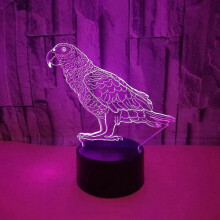 3D Papagei Nachtlicht Illusion Lampe 7 Farbwechsel LED Touch USB Tisch Geschenk Kinder Spielzeug Dekor Decorati