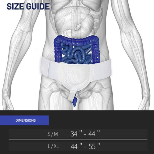 Faja de espuma para hernia, 34-55 pulgadas, unilateral, ajustable 2