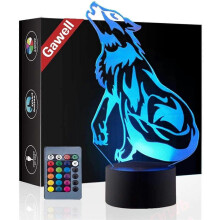 3D-Illusion-Geburtstagsgeschenk-Lampe, 16 Farben ändernder Touch-Schalter, Weihnachtsdekoration, Nachtlicht mit Fernbedienung