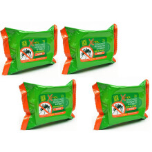 XPEL Tropical Formula Mosquito & Insect Repellent 25 Wipes - X4 Pack