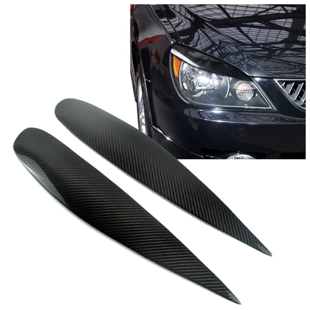 Headlight Eyebrow Eyelid Cover Trim Stickers Carbon Fiber Compatible With Lancer 2004-2006 Vehicle Accessories 6276012493367