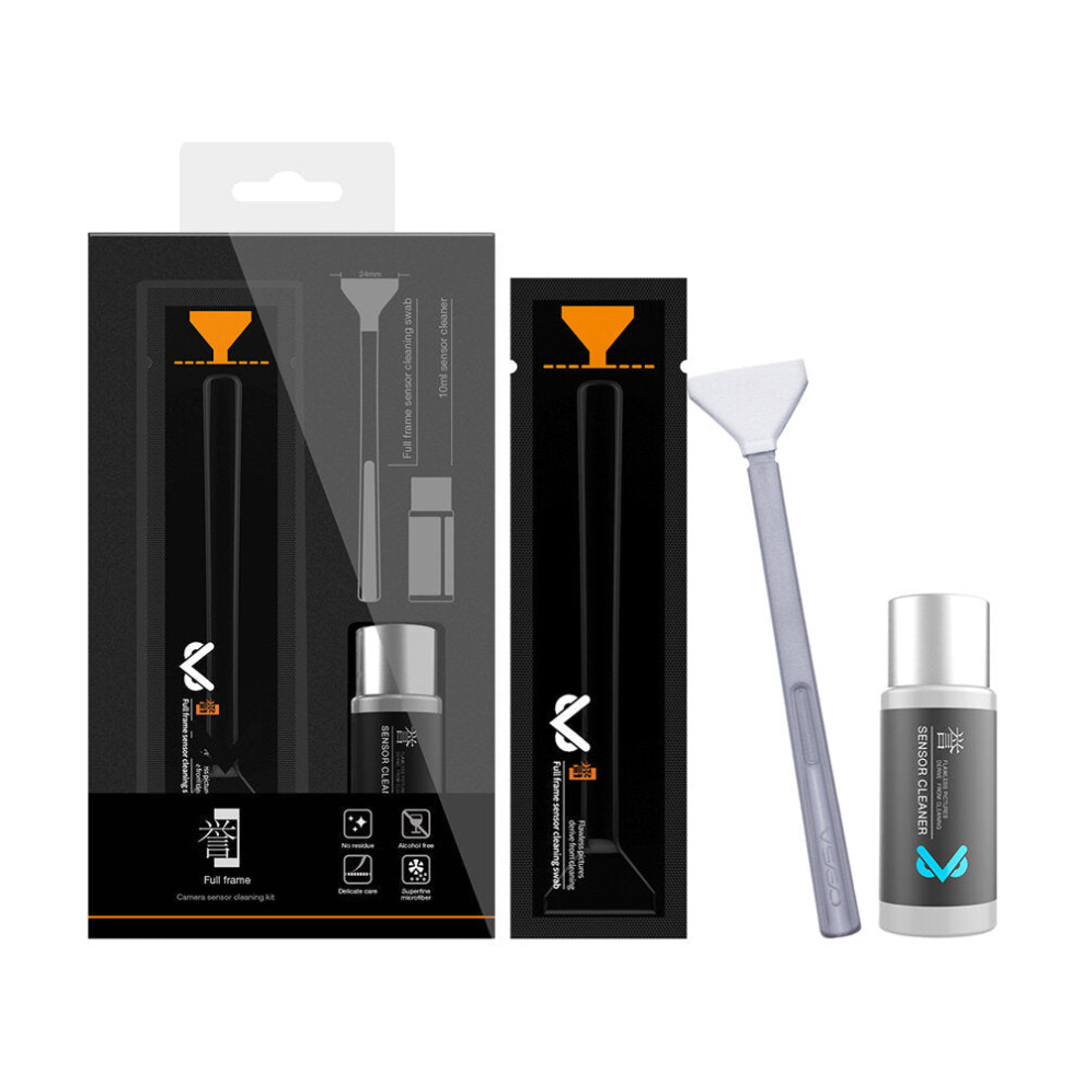 Camera Lens Cleaning Kit 12Pcs 24mm Cleaning Swab and 1Pcs 10ml Sensor Cleaner for Camera Mobile Phone Computer Microscope