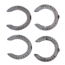 4 Stück Pferdehufeisen aus Aluminiumlegierung, leicht, zuverlässig und praktisch, Pferdezubehör für Rennbahn und Bauernhof Nr. 4