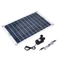 Solare Wasserpumpe Set Panel 800L/h 12V Leise DC Umweltfreundlich Robuste Silikon Kunststoff Solar Teichpumpe für den Garten