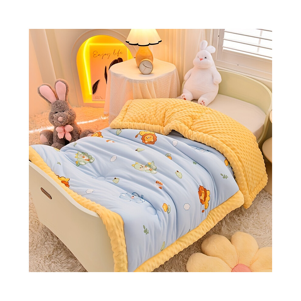 (Animal Party) 1Pc Cozy Cartoon Dinosaur Quilted Youngsters' Sleeping Bag - Reversible, Allergy-Friendly Beanie Velvet For Youngsters & Youngsters Mdsrjone