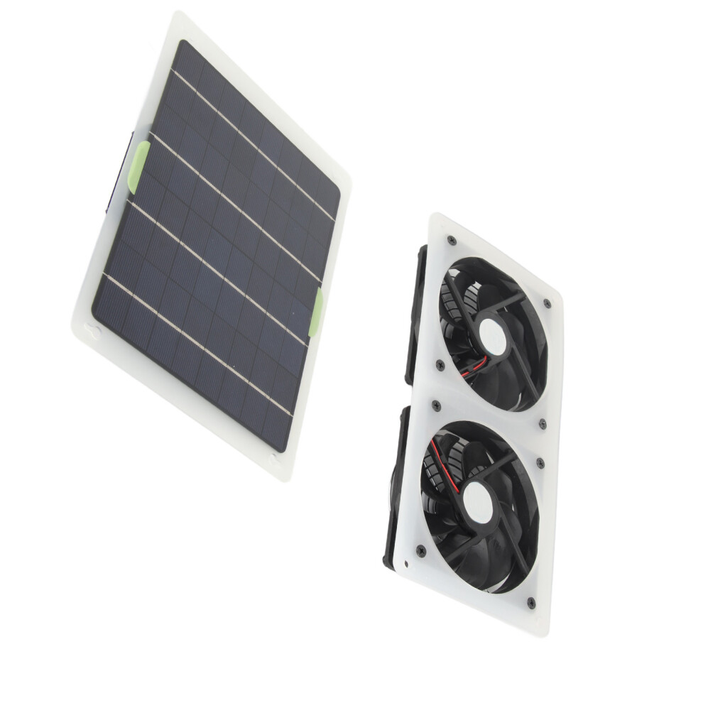 100W 12V Waterproof Solar Panel Fan Kit For Greenhouse & Home 4991342153515