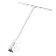 17mm Silver Tone T Handle Hex Socket Wrench Spanner Set with Hex Keys for Hand Tool Use