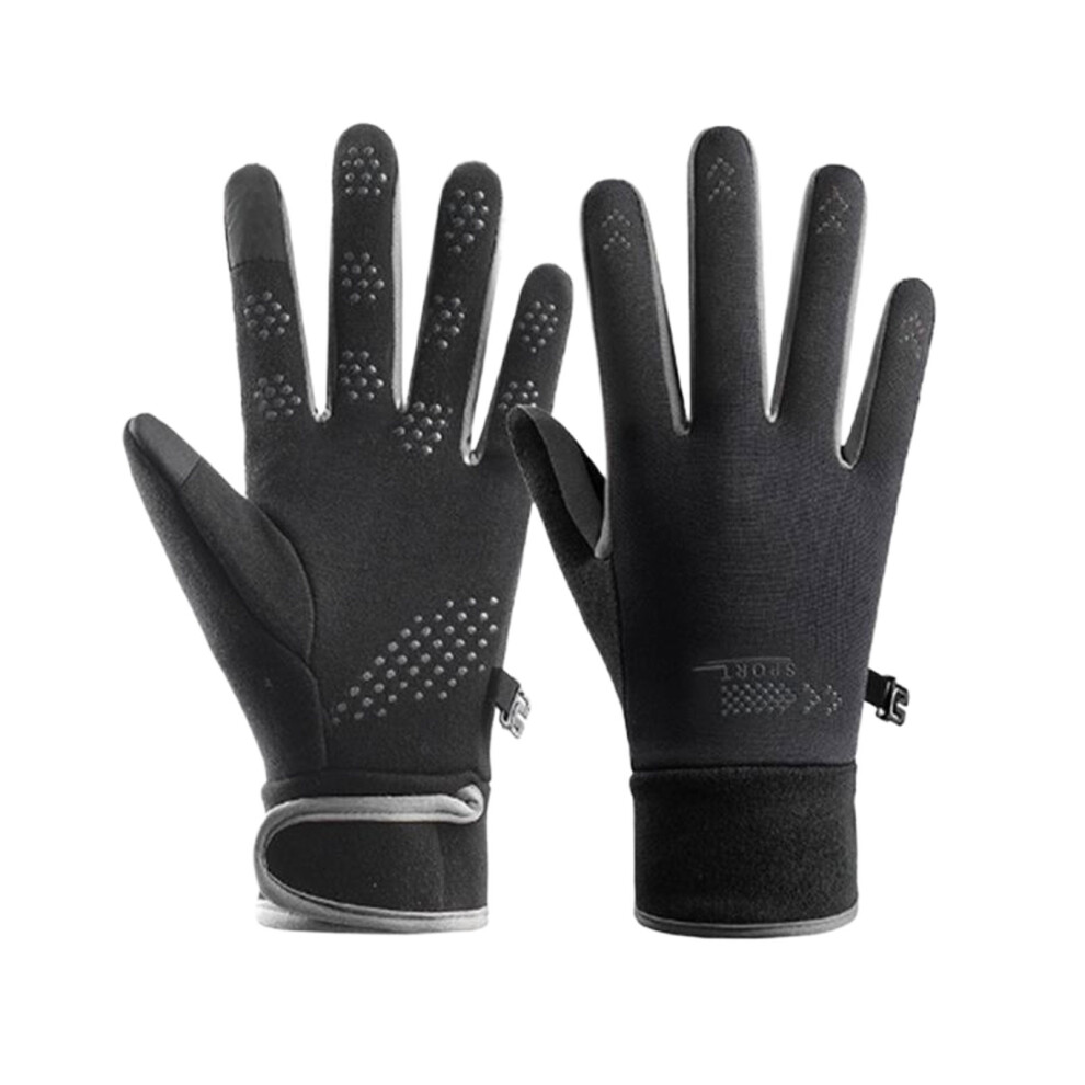 (D) Waterproof Thermal Gloves Stay Toasty And Dry In Cold Non-Slip Grip