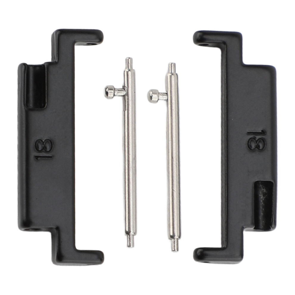 1 Pair Metal Watch Band Adapter Watch Strap Black 9387669763486