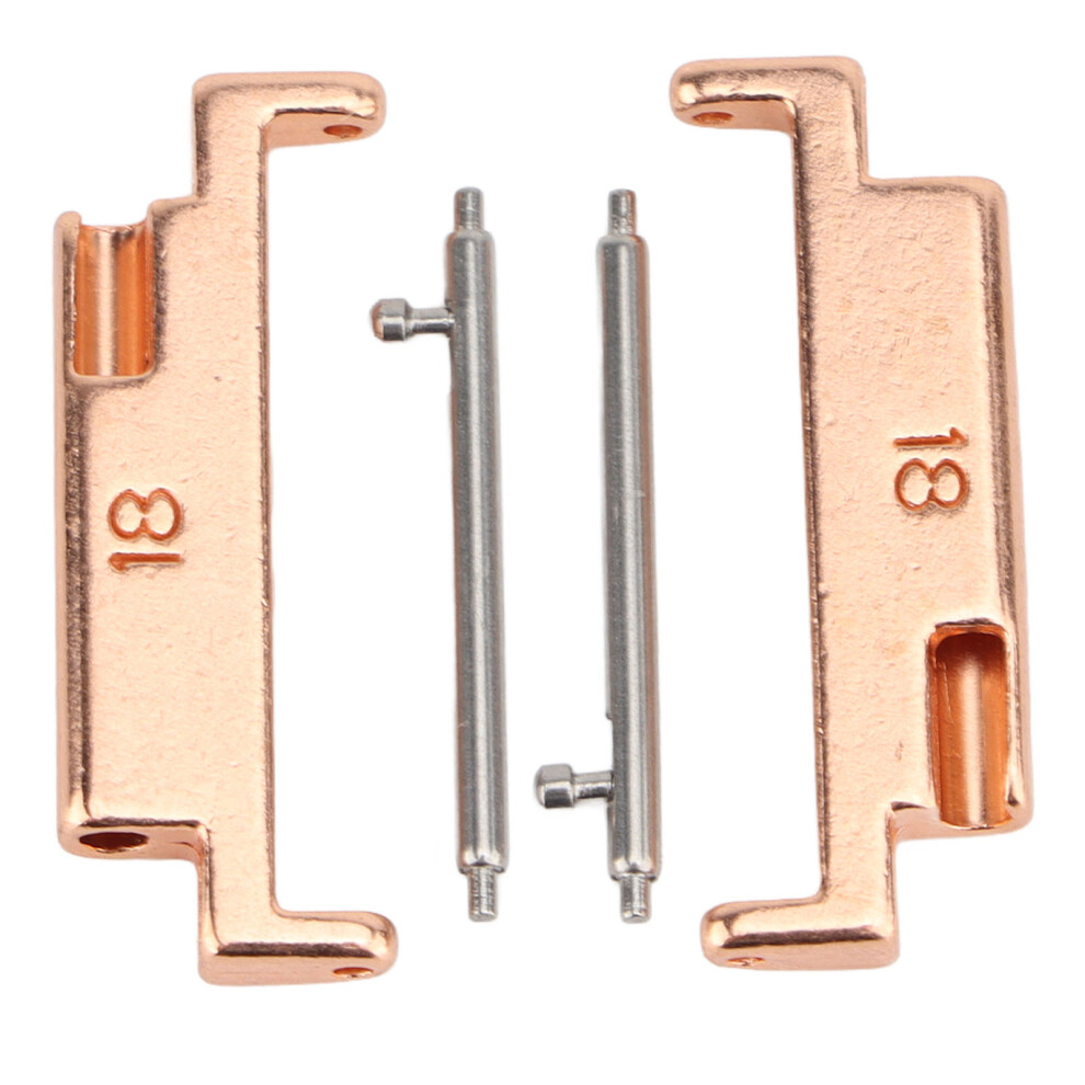 1 Pair Metal Watch Band Adapter Watch Strap Gold 9387669763516