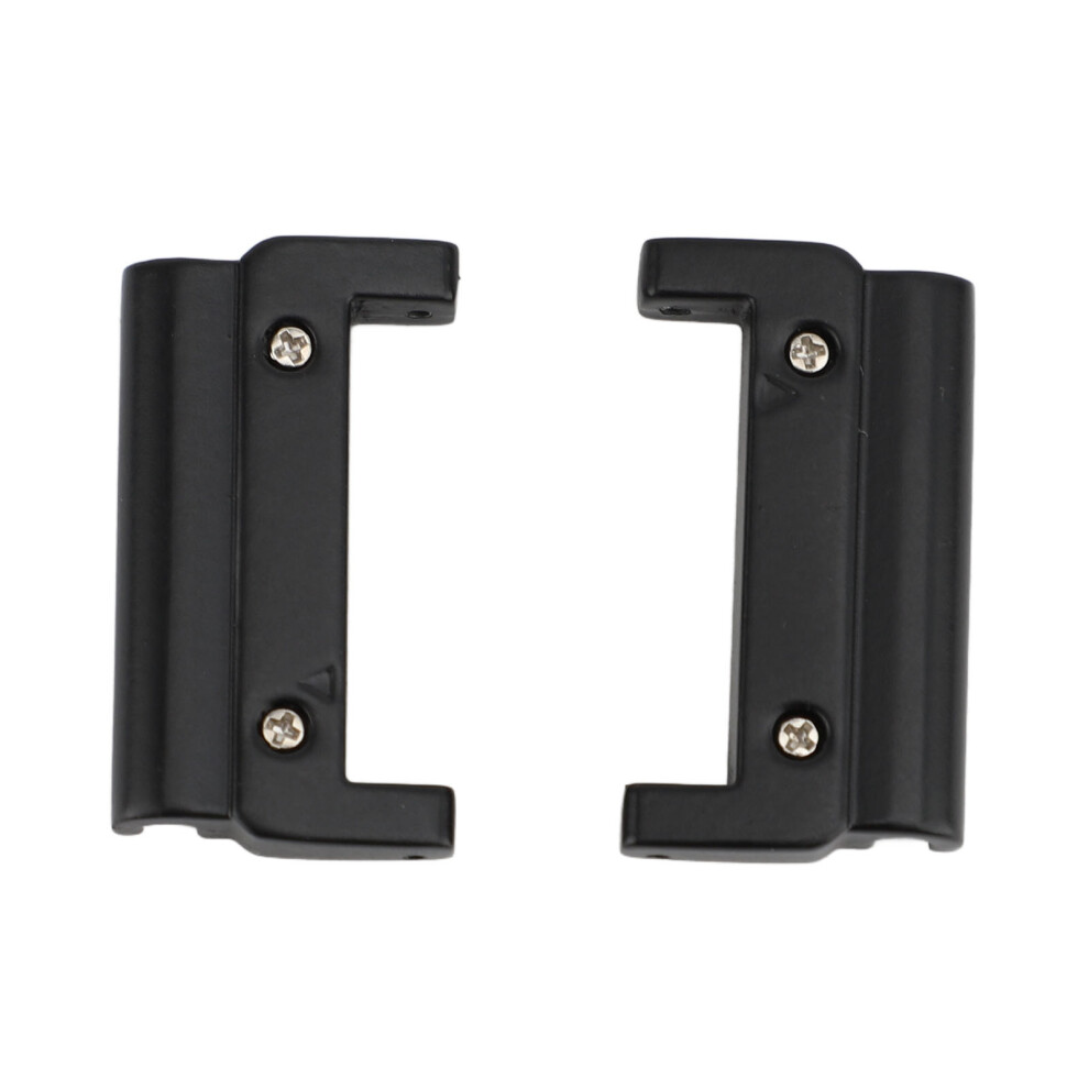 1 Pair Metal Watch Band Adapter For Quick Fit Black 9387669763745