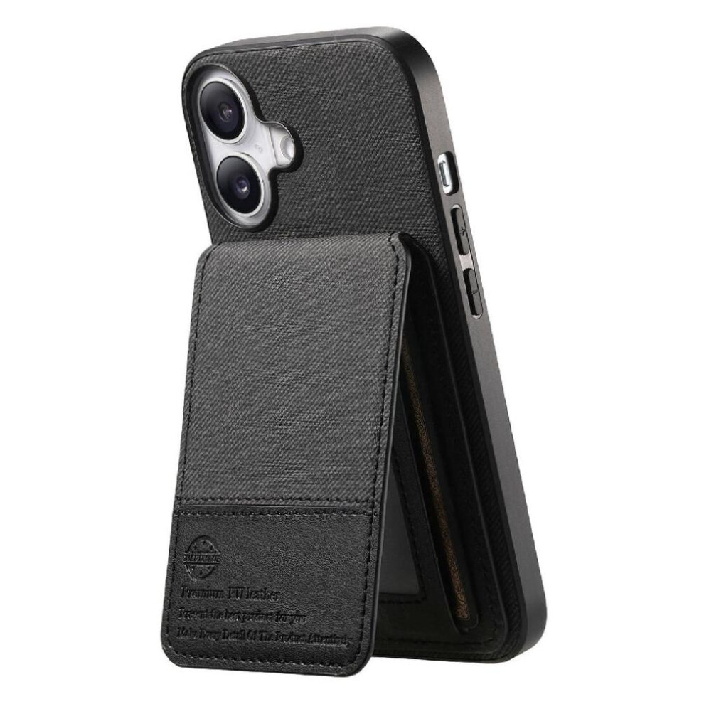 (Black) Compatible With Iphone 17 Case Leather Case Shockproof Rfid Blocking Wallet Black 764563176724