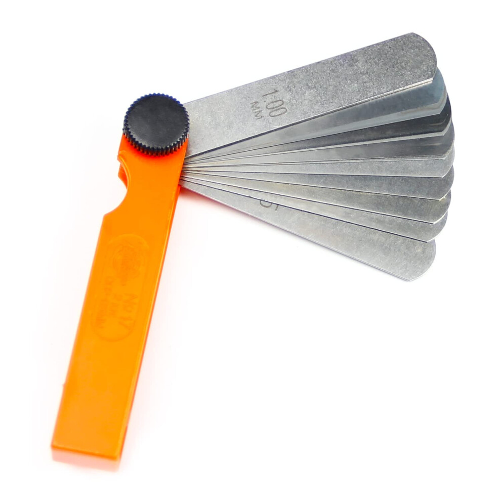 Metric Feeler Gauge Tool, 75Mm Manganese Steel Gap Measurement Tool With 17 Blades For Precision Measurements 6276012494180