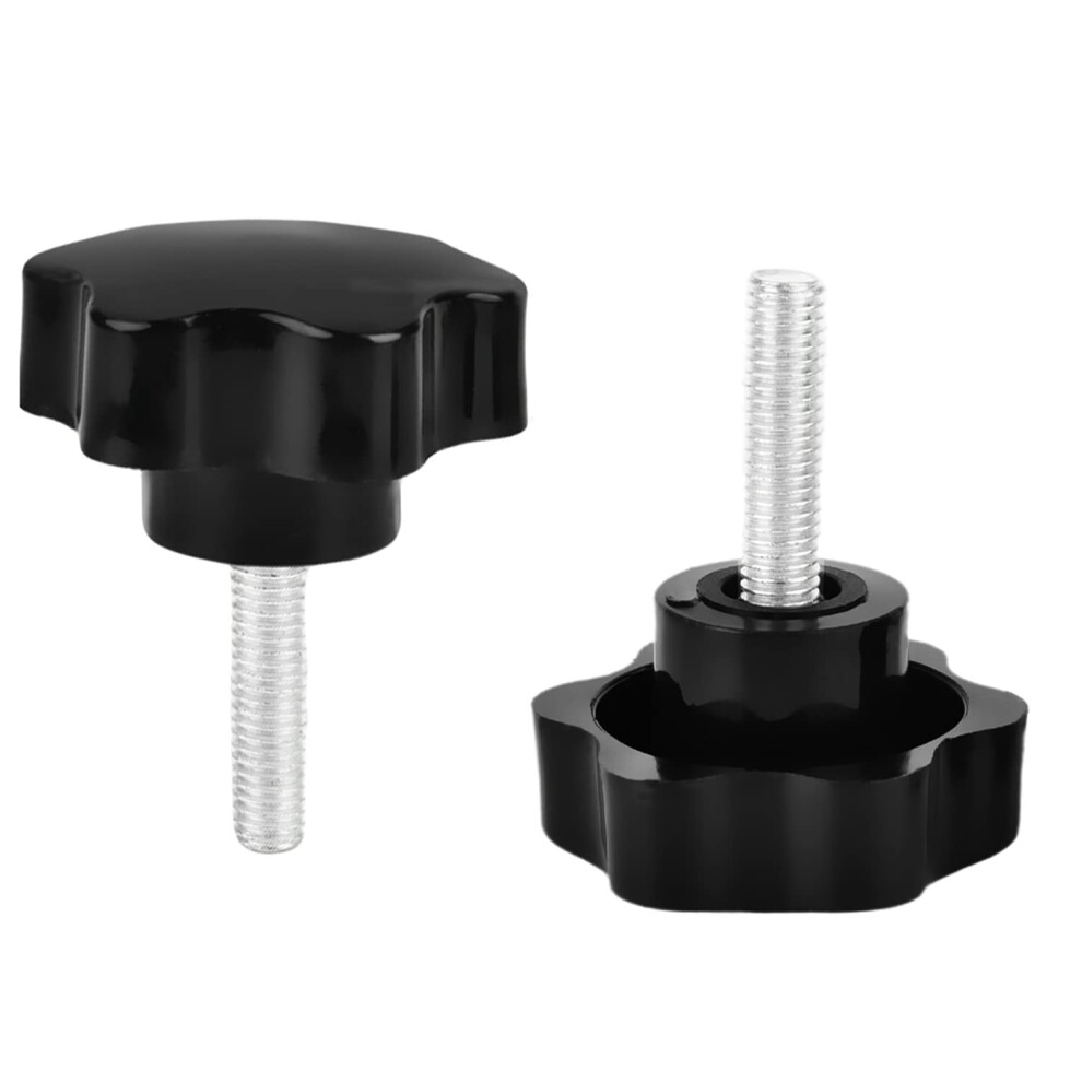 M8x30mm Star Handle Knob Replacement Screws 2PCS Black Tightening Clamping Grip Handle Parts for Quick Disassembly-image-OPC-PJNQ7ZZ-NEW