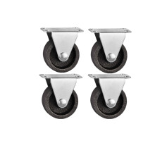 4 Pcs Casters 1.5 Inch Cast Iron Wheels 40mm Diameter Metal Furniture Casters with 5cm Height for Directional Mobility