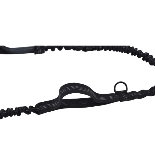 Reflective Nylon Retractable Dog Leash, Adjustable, 1.4m-2.0m Black 2
