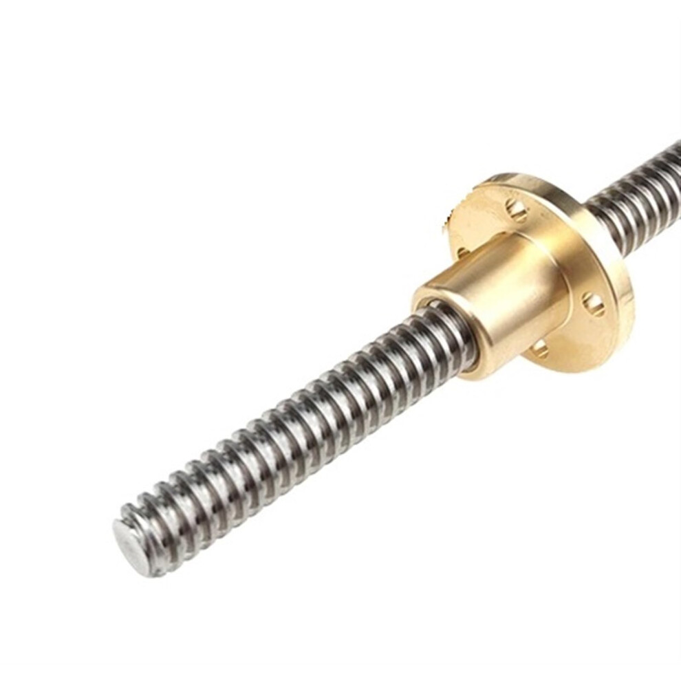 Screw Stainless Steel Ball Screw T12 Lead Screw 450Mm Length 2Mm Pitch 8Mm Trapezoidal With Brass Nut For 3D Printer 6276012494333