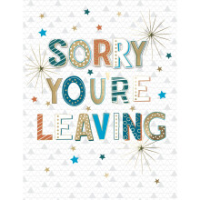 Large Embellished A4 Sorry You're Leaving Greeting Card Best Of Luck