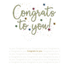 Large Embellished A4 Congratulations Greeting Card Congrats To You! Celebrate