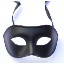 2* Men's Mask Black Matte Classic Style Venetian Mask, Masquerade, Burlesque Ball Party (black One Size)