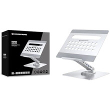 CONCEPTRONIC DONN27G Soporte para ordenador portátil con estación de acoplamiento 7 en 1, base giratoria a 360, plegable, ajustable en