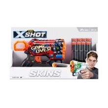X-Shot Skins Schaum Menace Pistole - Marke XSHOT - 8 Pfeile - Outdoor-Spiel für Kinder