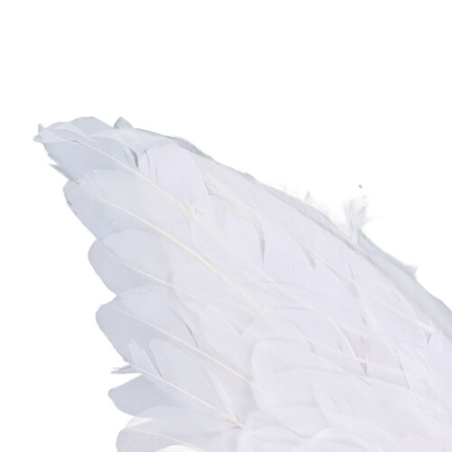 Ala de plumas blancas M 60x45cm/23.6x17.7in Cosplay 2