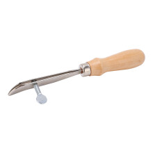 Creaser para bordes de cuero, mango de madera, metal