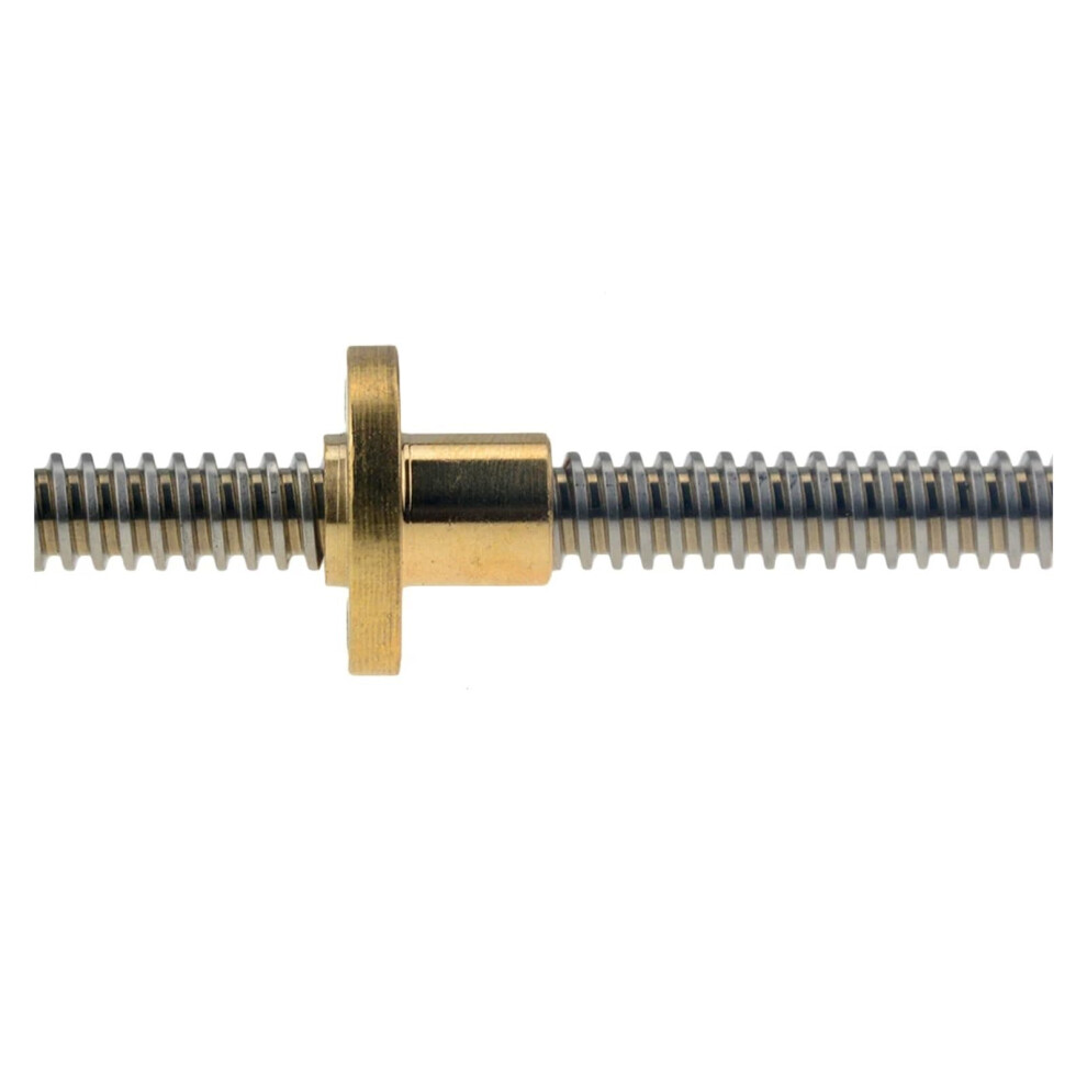 Metal Ball Screw Nut Trapezoidal Rod Lead Screw 8Mm T8 Pitch 2Mm Lead 100Mm-800Mm With Brass Nut 300Mm Length 6482260674865
