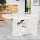 Eettafel - MUVOE - Ovaal uitschuifbaar - Wit - 110/130x70x75cm - Modern design 3
