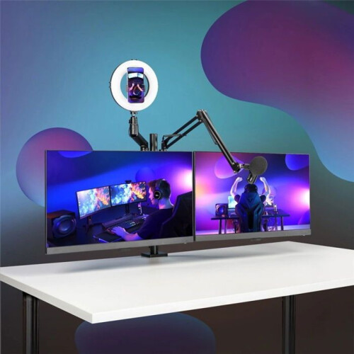 Hama Support de bureau - HAMA - Moniteur - Noir - Charge max 8 kg - Rotation 180 et 35 2