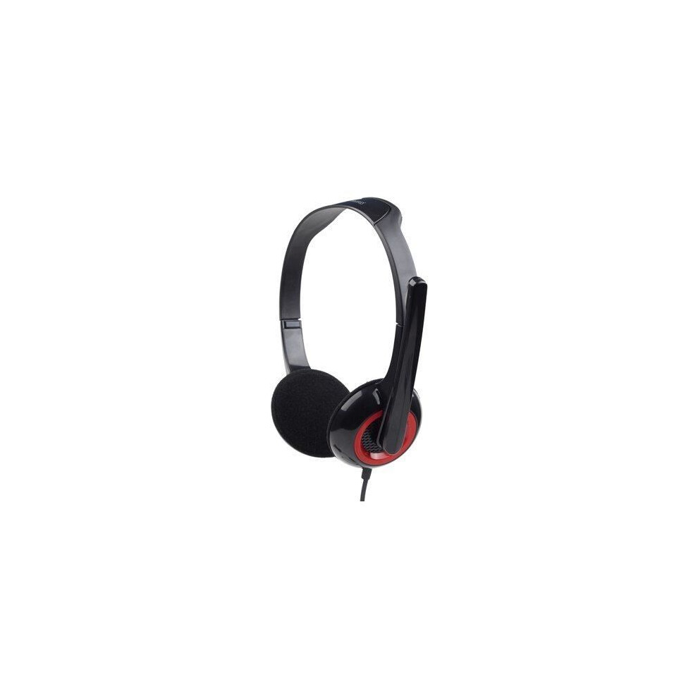 Gembird Stereo Headset & Microphone 3.5Mm Cushioned Gloss & Black/Red 8716309079884