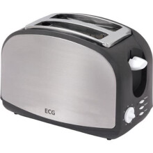 Grille-pain - ECG - ST 968 - 2 tranches - 900 W - Noir, Acier inoxydable