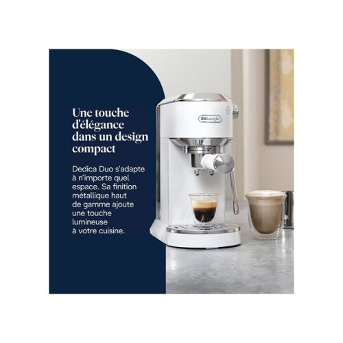 De'Longhi DeLonghi Dedica Duo EC890.WI Espresso Coffee Machine - White 1